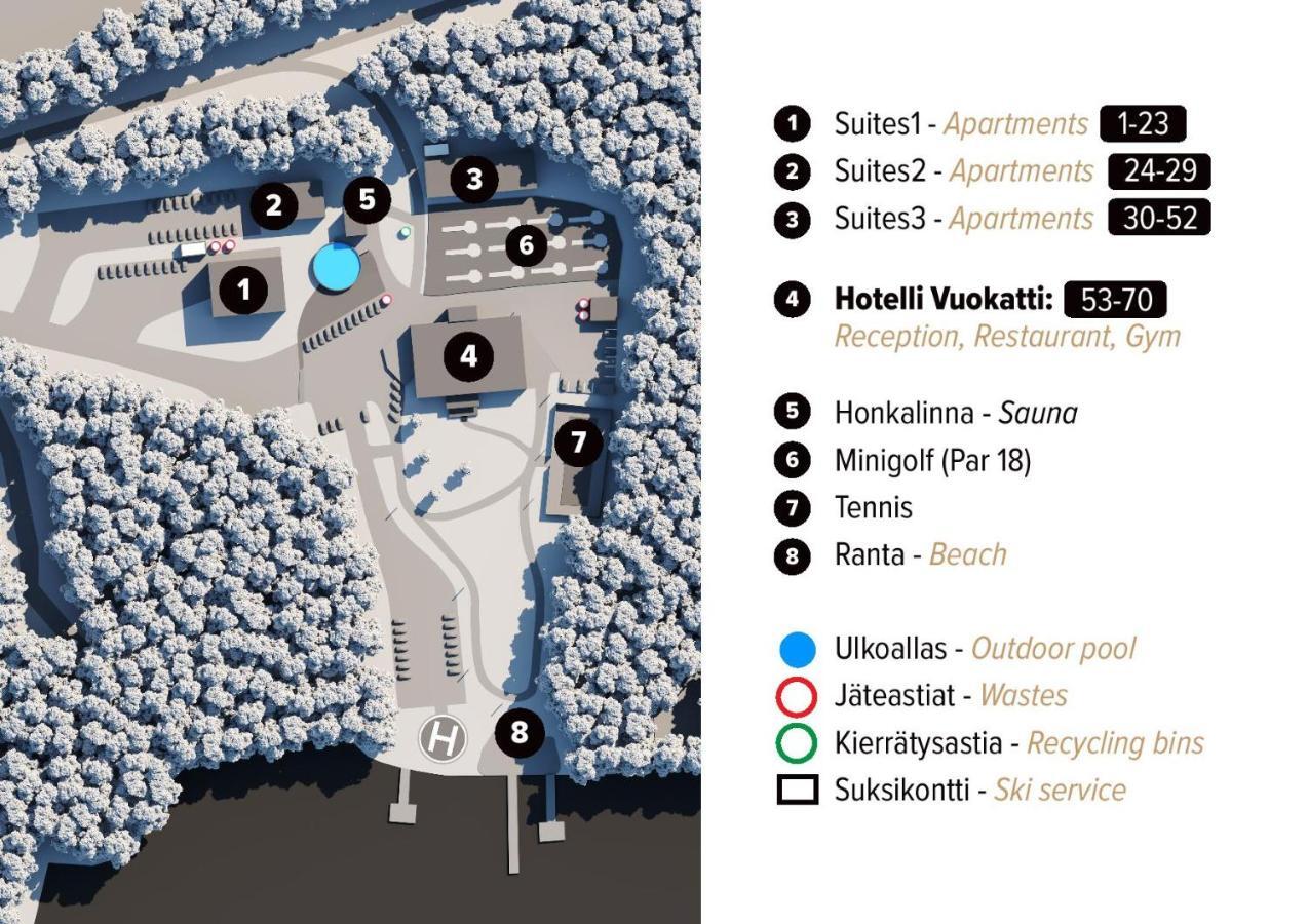 Aateli Lakeside Chalets - Former Vuokatti Suites Eksteriør bilde